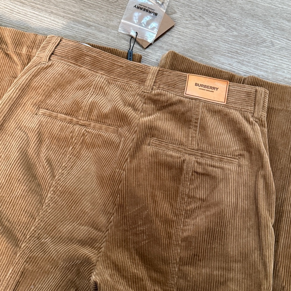 NWT Burberry 2022 Wide Leg Corduroy Trousers - Picture 11 of 12